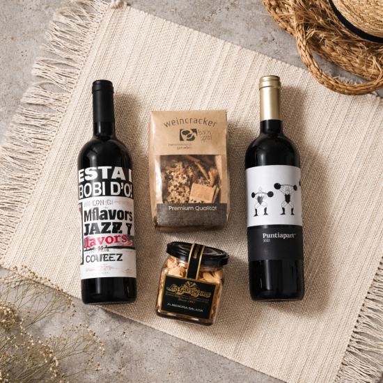 Mediterranes Rotwein-Genusspaket mit Feinkost